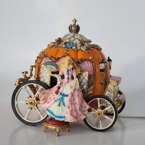 Fitz & Floyd Cinderella Musical Carriage Figurine Pumpkin Coach Swan Lake w/ Box